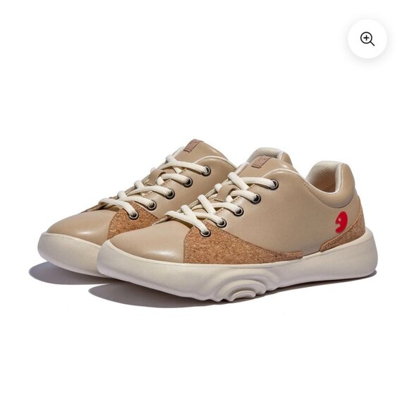 NWT NEW UIN Denia 1 Sesame Size 7 Womens Lace Up Retro Beige Hippie Comfy $215 - Picture 2 of 12